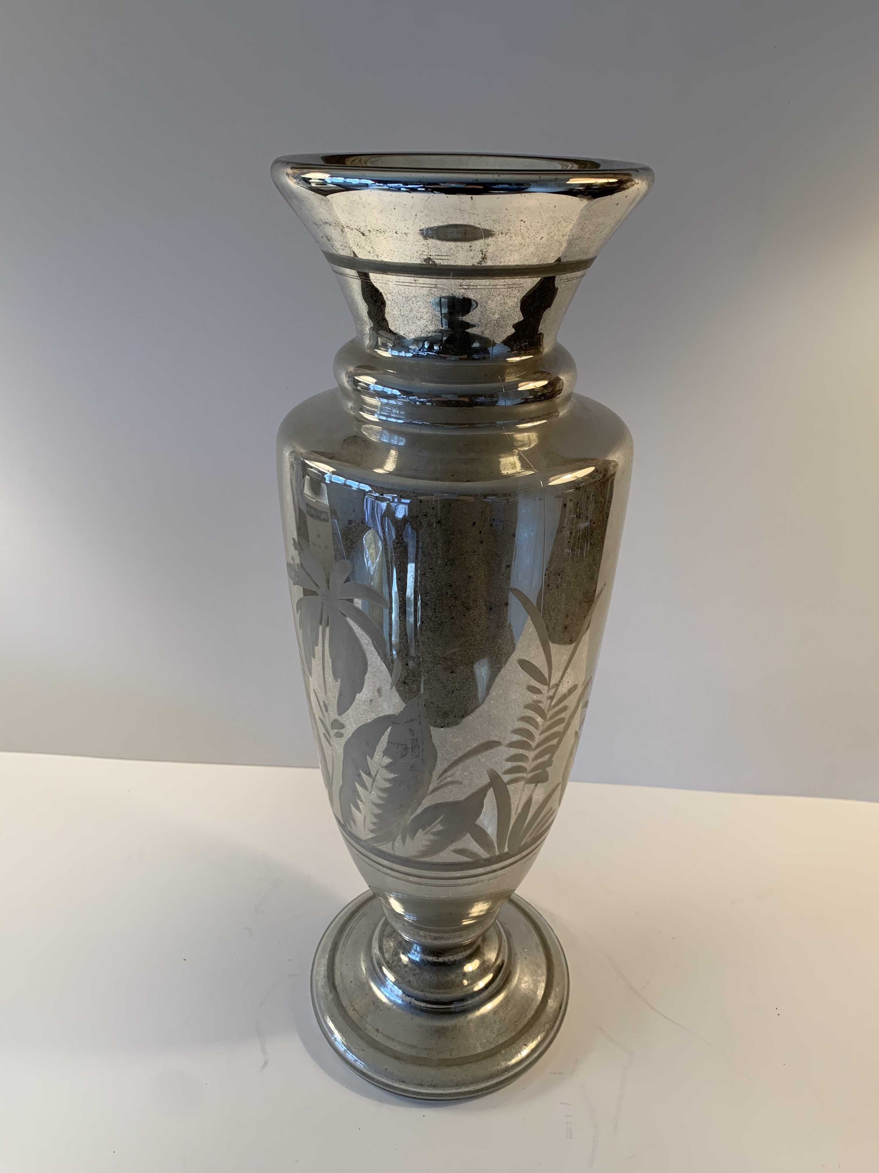 Antique Mercury Glass Vase | City Mouse Antiques