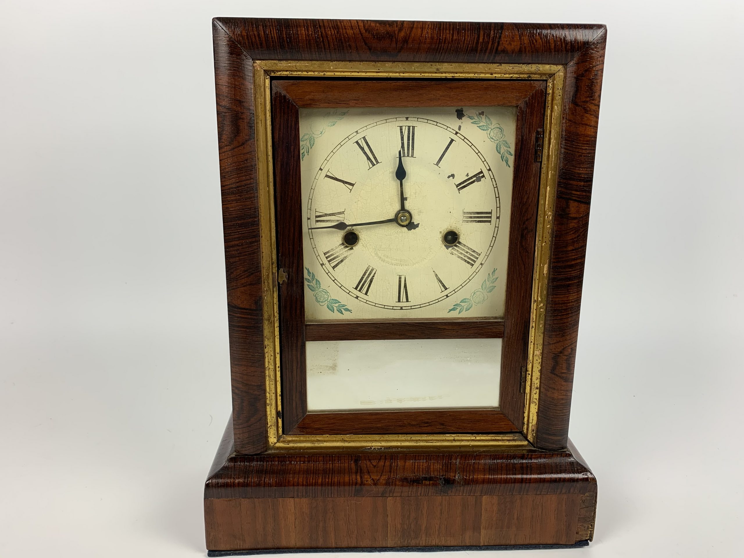 Late 1800's Ansonia Wood Framed Mantle Clock
